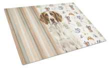 Load image into Gallery viewer, Liver and White Pointer Coffee Bar Glass Cutting Board