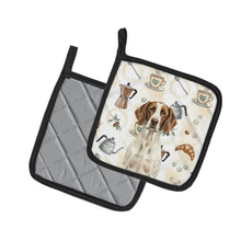 Load image into Gallery viewer, Liver and White Pointer Coffee Bar Pair of Pot Holders