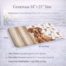 Load image into Gallery viewer, Liver Pointer Coffee Bar Dish Drying Mat