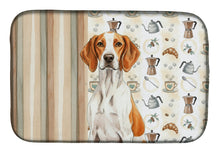 Load image into Gallery viewer, Orange and White Pointer Coffee Bar Dish Drying Mat