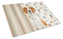 Load image into Gallery viewer, Orange and White Pointer Coffee Bar Glass Cutting Board