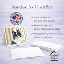 Load image into Gallery viewer, Black and White Pomeranian Coffee Bar Greeting Cards Pack of 8