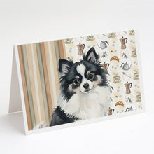 Load image into Gallery viewer, Black and White Pomeranian Coffee Bar Greeting Cards Pack of 8