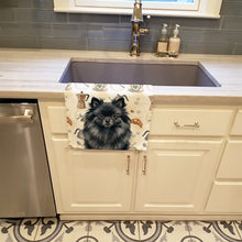Load image into Gallery viewer, Black Pomeranian Coffee Bar Kitchen Towel