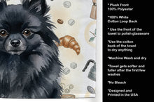 Load image into Gallery viewer, Black Pomeranian Coffee Bar Kitchen Towel