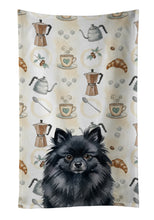 Load image into Gallery viewer, Black Pomeranian Coffee Bar Kitchen Towel