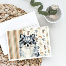 Load image into Gallery viewer, Blue Merle Pomeranian Coffee Bar Greeting Cards Pack of 8