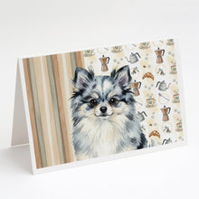 Load image into Gallery viewer, Blue Merle Pomeranian Coffee Bar Greeting Cards Pack of 8