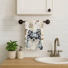 Load image into Gallery viewer, Blue Merle Pomeranian Coffee Bar Kitchen Towel