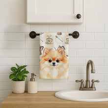 Load image into Gallery viewer, Pomeranian Coffee Bar Kitchen Towel