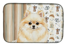 Load image into Gallery viewer, Cream Pomeranian Coffee Bar Dish Drying Mat