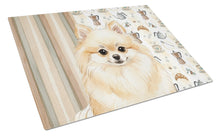 Load image into Gallery viewer, Cream Pomeranian Coffee Bar Glass Cutting Board