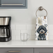 Load image into Gallery viewer, Miniature Black Poodle Coffee Bar Kitchen Towel