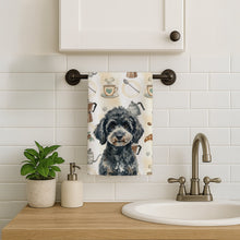 Load image into Gallery viewer, Miniature Black Poodle Coffee Bar Kitchen Towel
