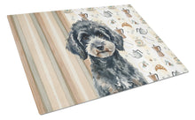 Load image into Gallery viewer, Miniature Black Poodle Coffee Bar Glass Cutting Board