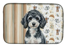 Load image into Gallery viewer, Miniature Parti Poodle Coffee Bar Dish Drying Mat