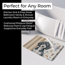 Load image into Gallery viewer, Miniature Parti Poodle Coffee Bar Memory Foam Kitchen Mat