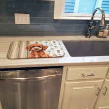 Load image into Gallery viewer, Miniature Red Poodle Coffee Bar Dish Drying Mat