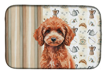 Load image into Gallery viewer, Miniature Red Poodle Coffee Bar Dish Drying Mat