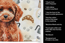 Load image into Gallery viewer, Miniature Red Poodle Coffee Bar Kitchen Towel