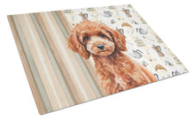 Load image into Gallery viewer, Miniature Red Poodle Coffee Bar Glass Cutting Board