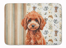 Load image into Gallery viewer, Miniature Red Poodle Coffee Bar Memory Foam Kitchen Mat