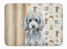 Load image into Gallery viewer, Miniature Silver Poodle Coffee Bar Memory Foam Kitchen Mat
