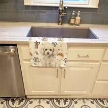 Load image into Gallery viewer, Miniature White Poodle Coffee Bar Kitchen Towel