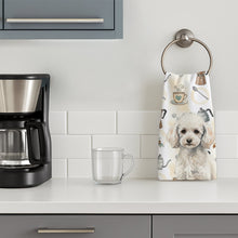 Load image into Gallery viewer, Miniature White Poodle Coffee Bar Kitchen Towel
