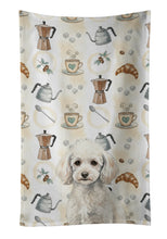 Load image into Gallery viewer, Miniature White Poodle Coffee Bar Kitchen Towel