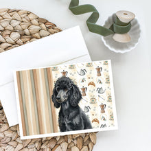 Load image into Gallery viewer, Standard Black Poodle Coffee Bar Greeting Cards Pack of 8