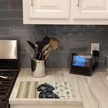 Load image into Gallery viewer, Standard Black Poodle Coffee Bar Glass Cutting Board