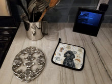 Load image into Gallery viewer, Standard Black Poodle Coffee Bar Pair of Pot Holders