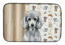 Load image into Gallery viewer, Standard Silver Poodle Coffee Bar Dish Drying Mat