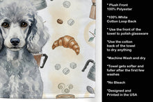 Load image into Gallery viewer, Standard Silver Poodle Coffee Bar Kitchen Towel