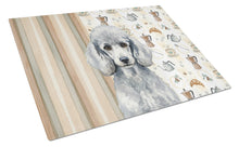 Load image into Gallery viewer, Standard Silver Poodle Coffee Bar Glass Cutting Board
