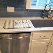 Load image into Gallery viewer, Standard White Poodle Coffee Bar Dish Drying Mat