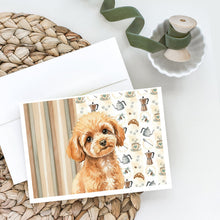 Load image into Gallery viewer, Toy Apricot Poodle Coffee Bar Greeting Cards Pack of 8