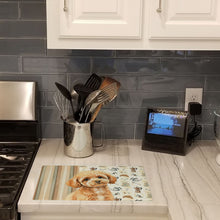 Load image into Gallery viewer, Toy Apricot Poodle Coffee Bar Glass Cutting Board