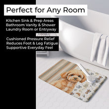 Load image into Gallery viewer, Toy Apricot Poodle Coffee Bar Memory Foam Kitchen Mat