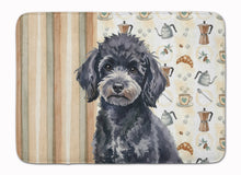 Load image into Gallery viewer, Toy Black Poodle Coffee Bar Memory Foam Kitchen Mat