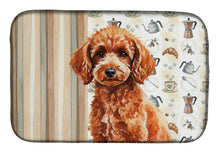 Load image into Gallery viewer, Toy Red Poodle Coffee Bar Dish Drying Mat