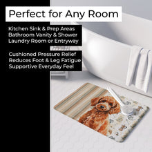 Load image into Gallery viewer, Toy Red Poodle Coffee Bar Memory Foam Kitchen Mat
