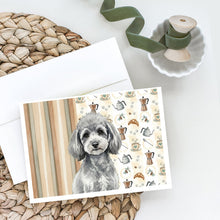 Load image into Gallery viewer, Toy Silver Poodle Coffee Bar Greeting Cards Pack of 8