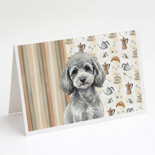 Load image into Gallery viewer, Toy Silver Poodle Coffee Bar Greeting Cards Pack of 8