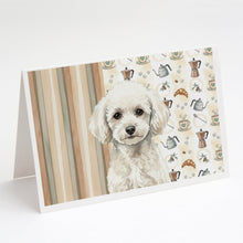 Load image into Gallery viewer, Toy White Poodle Coffee Bar Greeting Cards Pack of 8