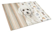 Load image into Gallery viewer, Toy White Poodle Coffee Bar Glass Cutting Board