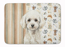 Load image into Gallery viewer, Toy White Poodle Coffee Bar Memory Foam Kitchen Mat