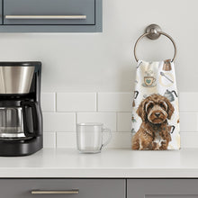 Load image into Gallery viewer, Brown Portuguese Water Dog Coffee Bar Kitchen Towel