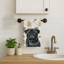 Load image into Gallery viewer, Black Pug Coffee Bar Kitchen Towel